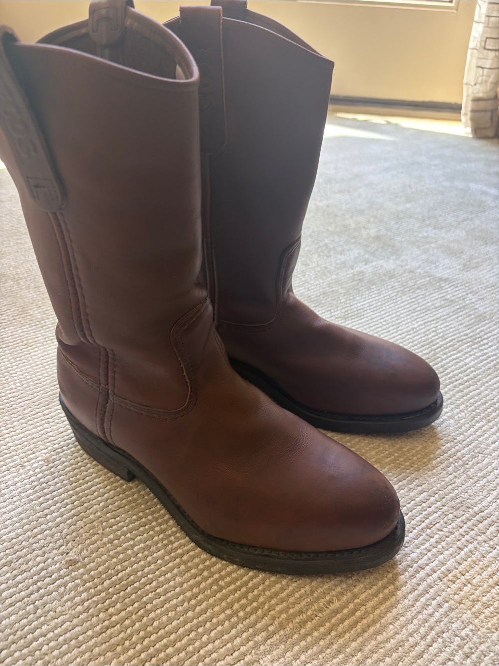 Red Wing Pecos Steel Toe Western Work Boot Men’s 8 Brown